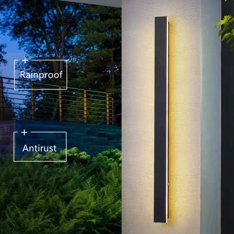 Waterproof LED long wall light ip65 outdoor lighting garden country house balcony light interior wall bedroom living room light