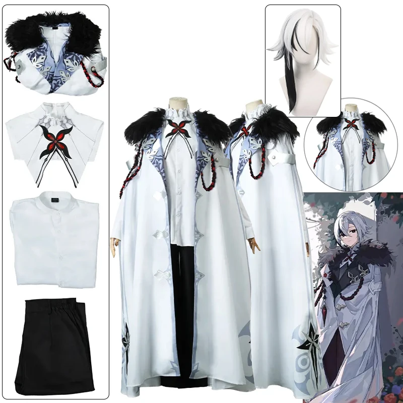 

Game Anime Genshin Impact Fatui The Knave Arlecchino Cosplay Cloak Halloween Clothes Uniform New Skin