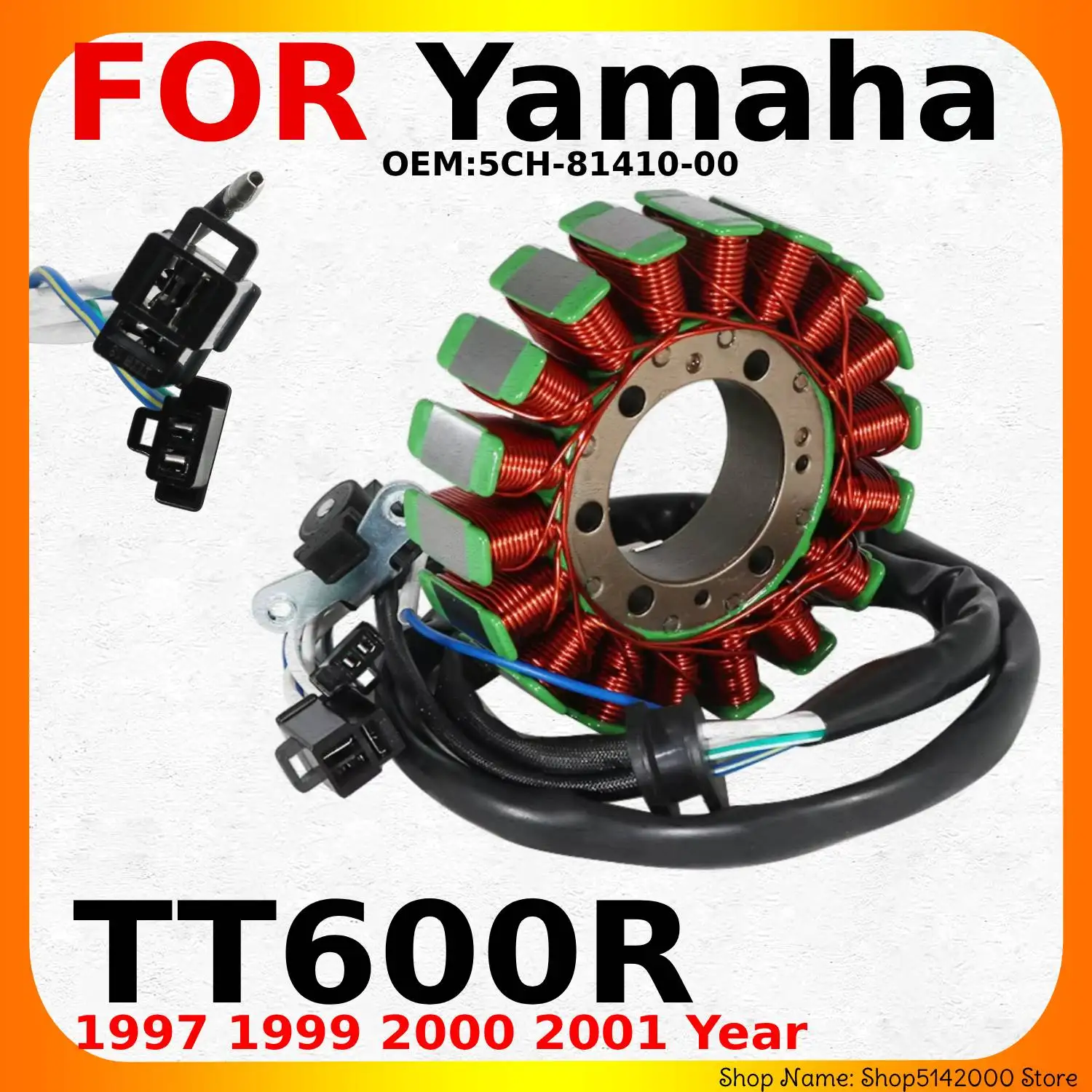

Motorcycle Stator Generator Ignition Coil For Yamaha TT600R 1997/1999 2000 2001 OEM:5CH-81410-00 Motorbike Stator Coil