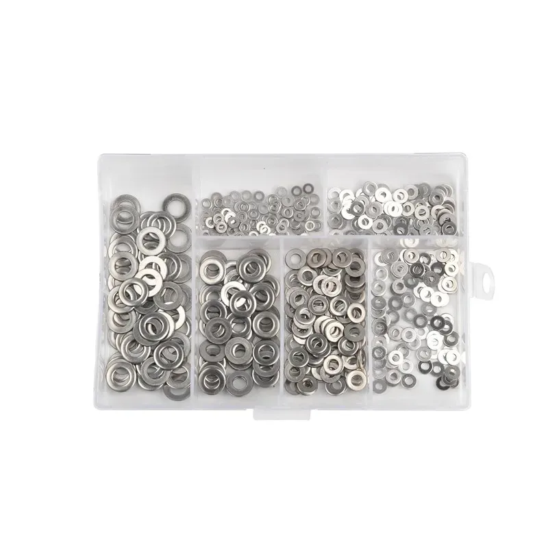 500pcs  M1.6 M2 M2.5 M3 M4 M5 Stainless Steel Flat Washer Combination Plain Washer Gaskets Assortment Kit