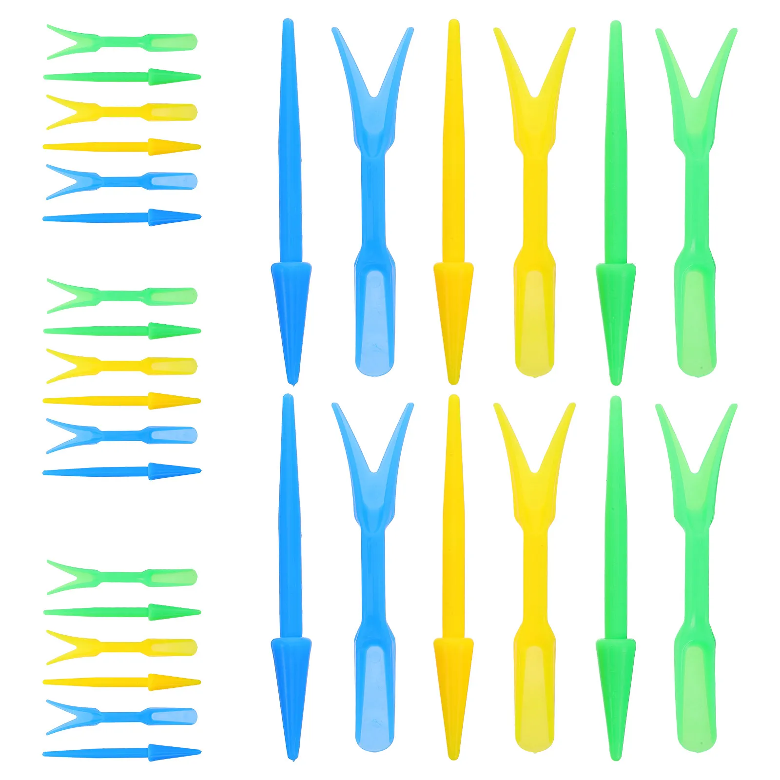 

Набор из 15 мини-инструментов для сада: легкий пластиковый садовый инструмент для легкого посева семян и пересадки растений, удобная ручка