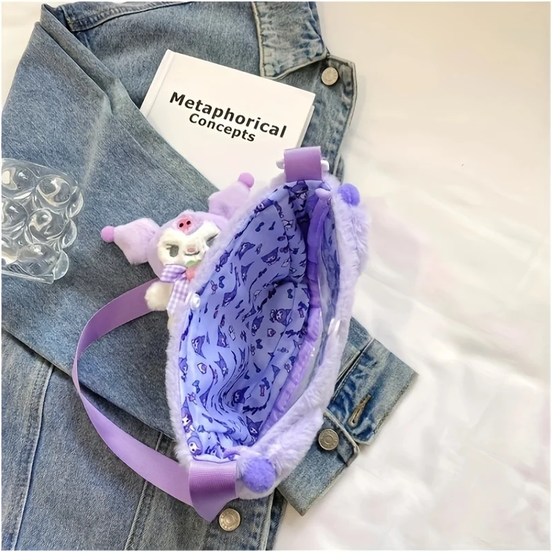 Sanrio Series Hello Kitt Cinnamoroll Melody Children Shoulder Bag Cute Kawaii Transparent Toy Bag Cartoon Doll Crossbody Bags