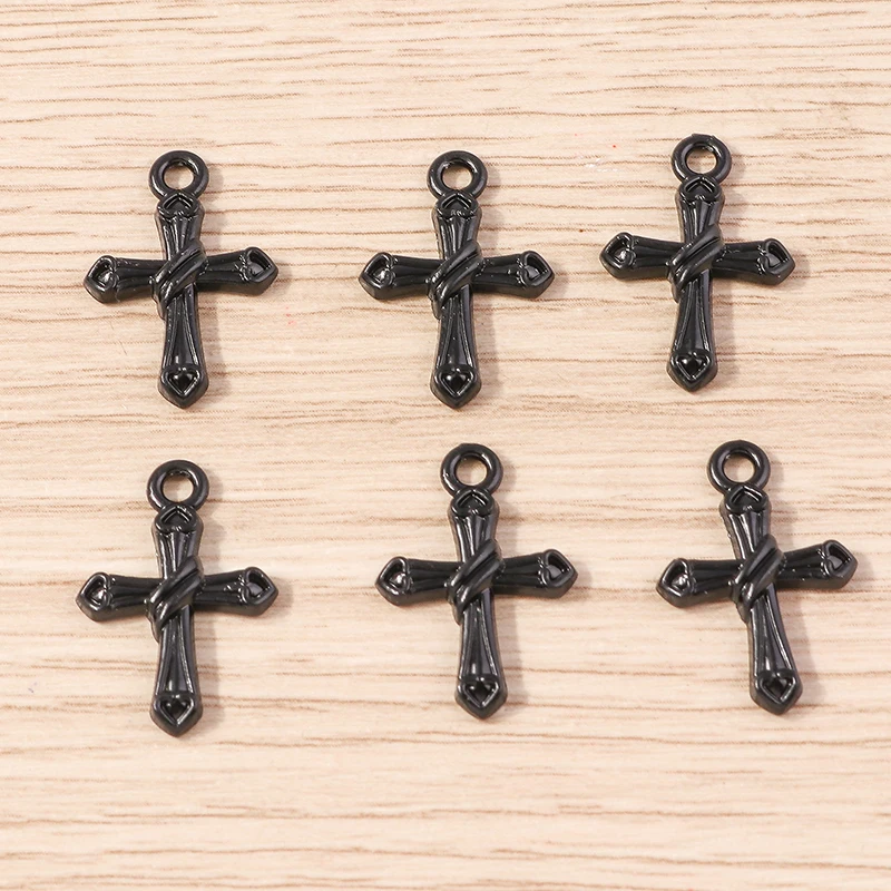 10 Stück süße Legierung Steampunk Kreuz Charms für Schmuckherstellung DIY handgemachte Tropfen Ohrringe Anhänger Halsketten Handwerk Zubehör – Detail 11