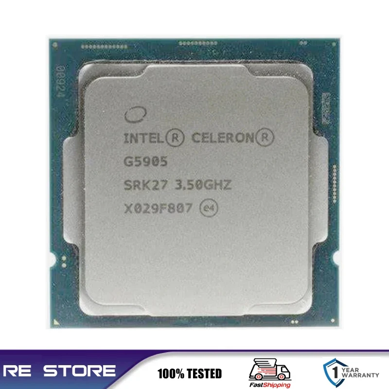 Intel Celeron G5905 3.5GHz 2-Core 2-Thread LGA 1200 processor