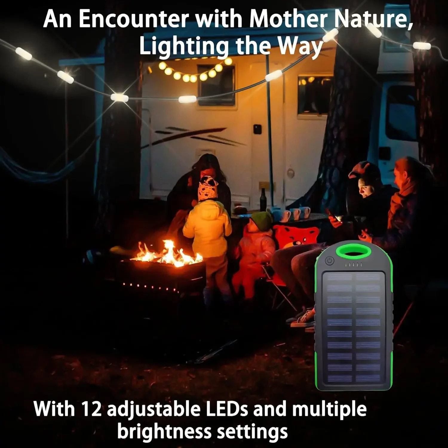 Solar String Lights for Camping Hiking Deco Waterproof Outdoor Decor Lights