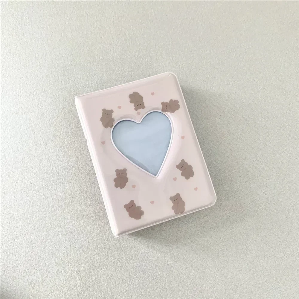 Cute Love Heart Hollow  Album   Mini Photo Album 3 Inch  Card Binder Name Card Photocard Holder 40 Pockets