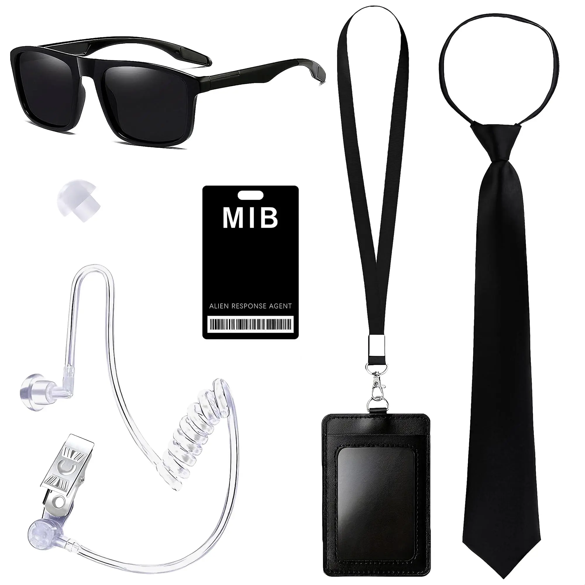 

6PCS MIB Agent Costume Accessories, Secret Service Costume Set Spy Costume Accessories for Men Women Kids for Cosplay