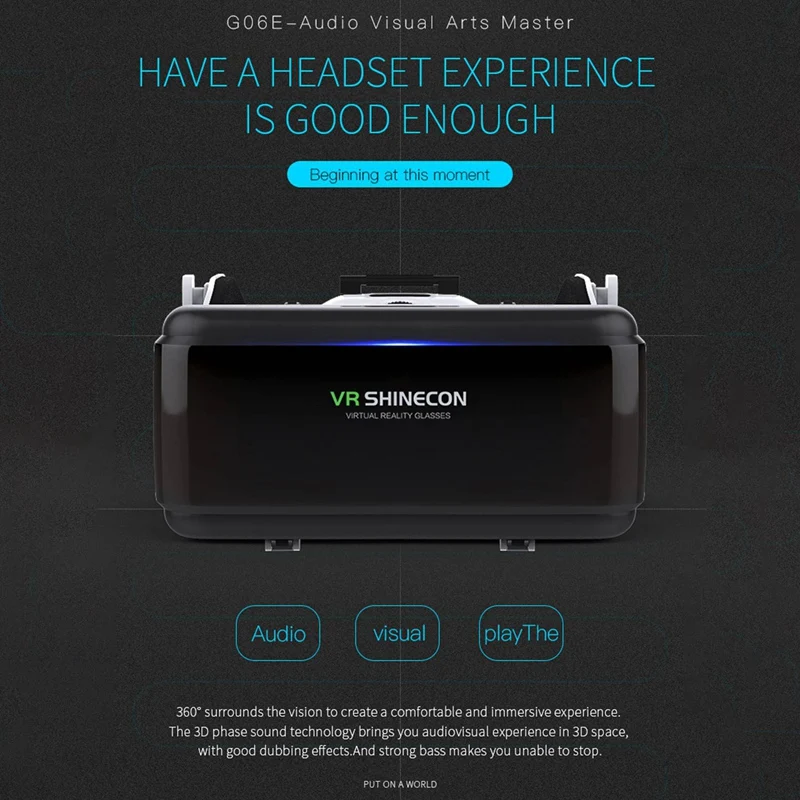 FULL-VR الواقع الافتراضي ثلاثية الأبعاد نظارات صندوق ستيريو VR لجوجل كرتون سماعة خوذة ل IOS أندرويد