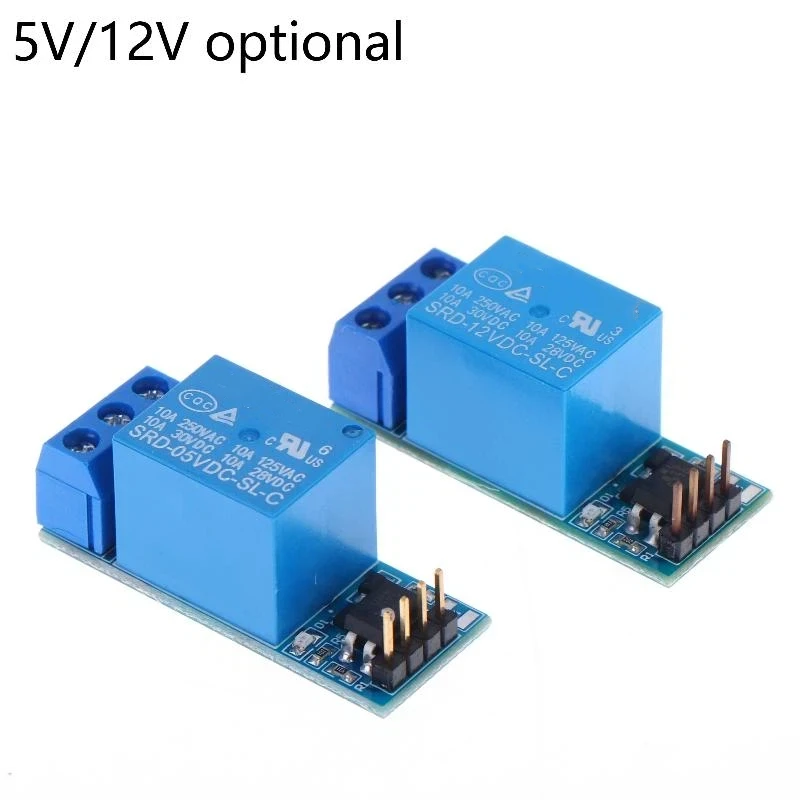 New 1 Channel Relay Module With Optocoupler Isolation 5V/12V Level Trigger Relay Board For Microcontroller Regulation