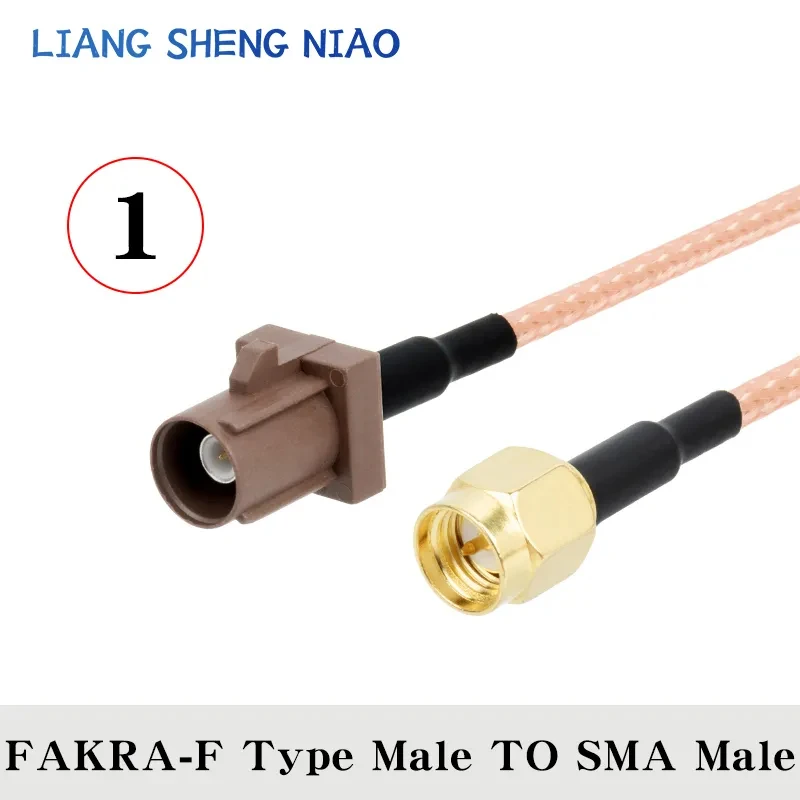 RG316 Coax Cable line FAKRA F TYPE TO SMA Male Female Coaxial cable Connector RF Crimp for Cable GPS Antenna 6G FAKRA F TYPE