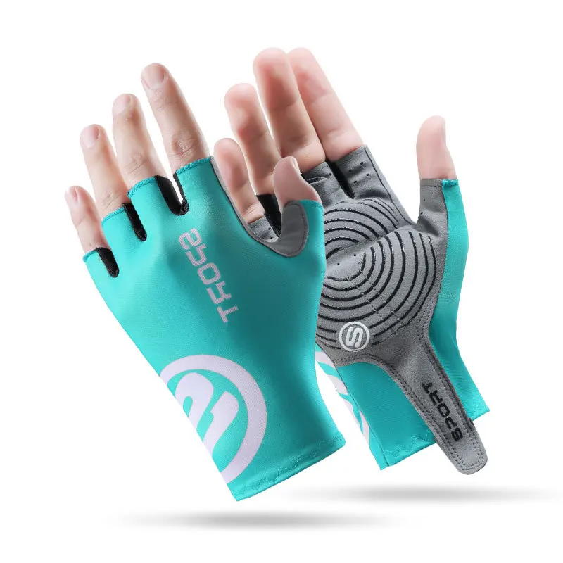 

Summer Men's Cycling Gloves Sport Gloves Ice Silk Cool Feeling Anti-slip Breathable Shockproof Cycling Half Finger Riding Gloves