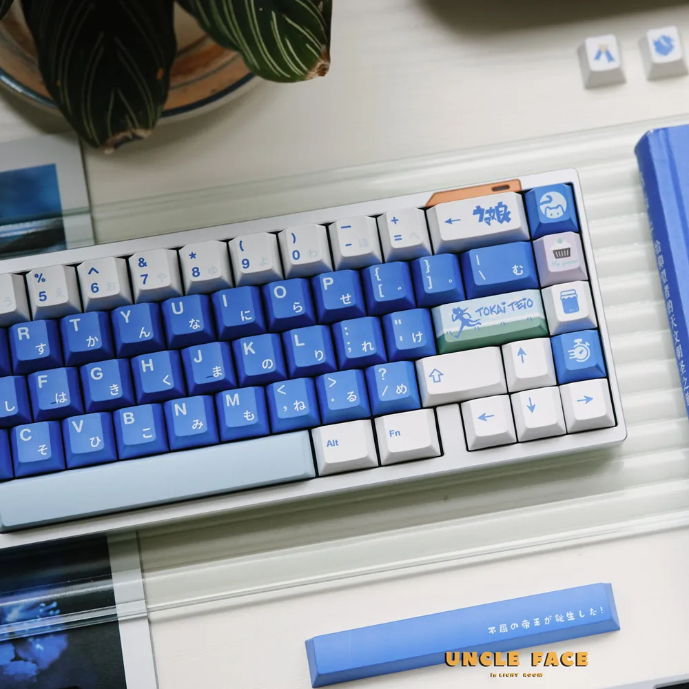 DYE FITISH 142 Keys PBT Cat Keycaps Cherry Profile Anime Theme DYE Sub ISO Enter 1.5mm Thick For Mx Switch Mechanical Keyboard