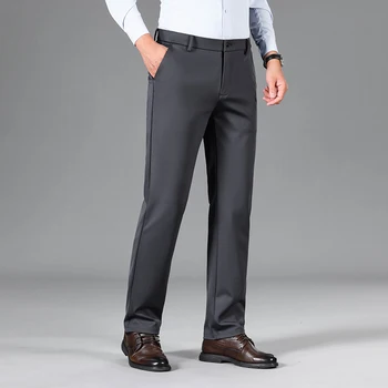 Men's New Loose Straight Leg Elastic Formal Pants, Business Tiger Head Western Style, All Seasons, Casual & Formal Wear 4 Men's New Loose Straight Leg Elastic Formal Pants, Business Tiger Head Western Style, All Seasons, Casual & Formal Wear 4