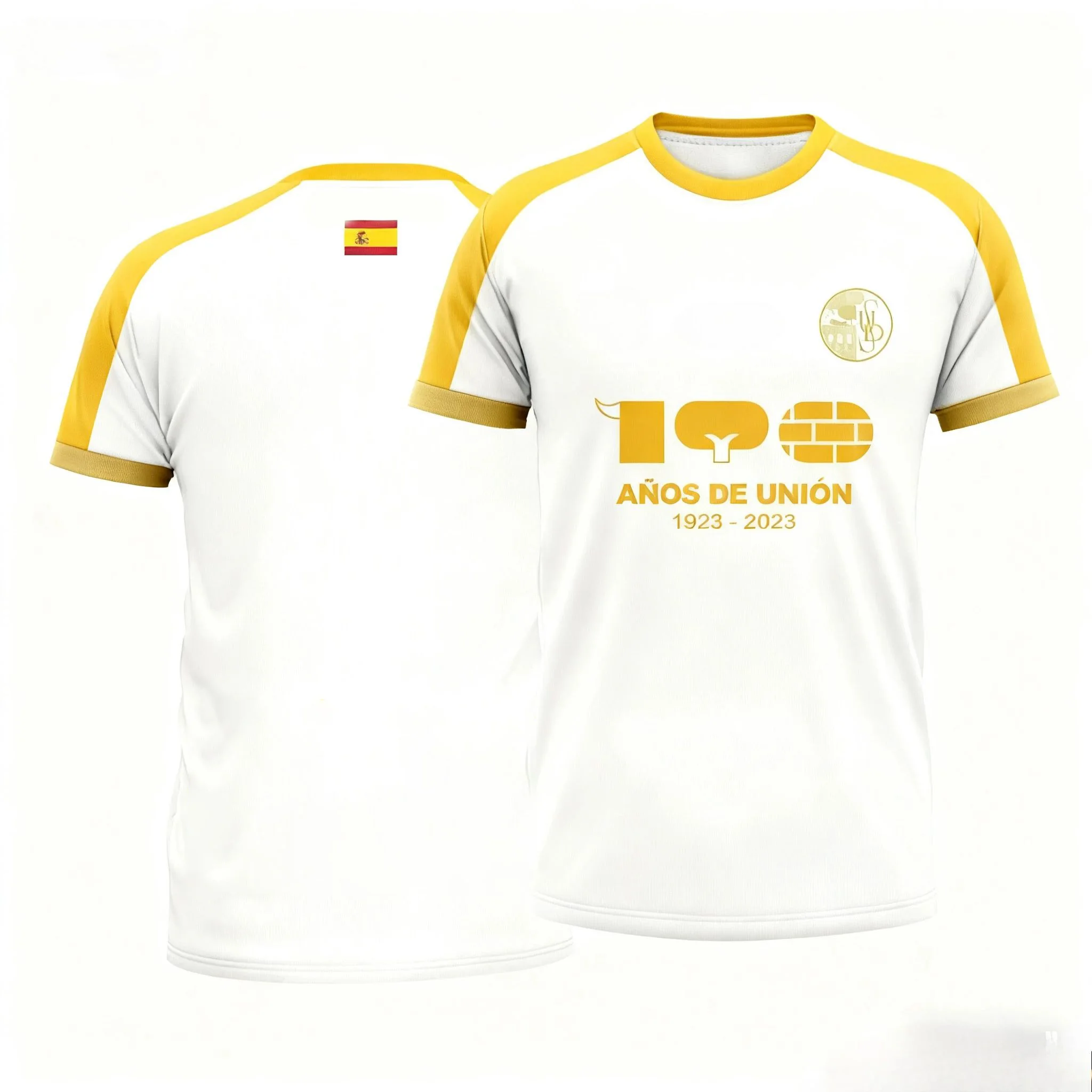 Camisetas de fútbol español para hombre, camiseta de manga corta cómoda y transpirable de secado rápido, Top deportivo de entrenamiento físico al aire libre