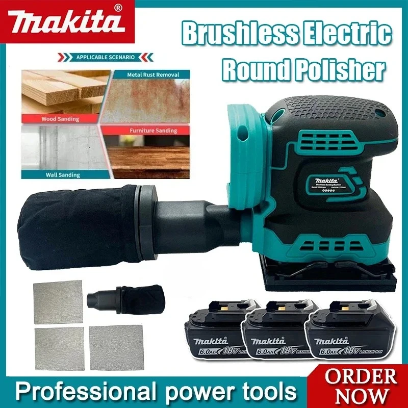 

Makita Random Orbit Sander Professional Lithium-Ion Polishing Machine Brushless Speed Control Tool