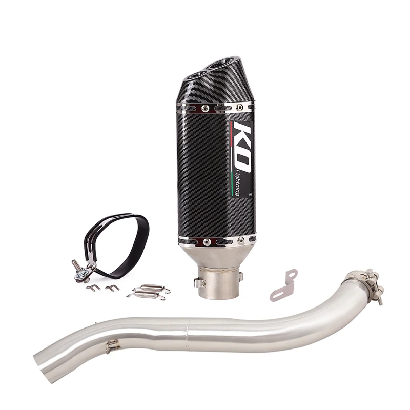 For VOGE DS525X 2023-2025 Motorcycle Exhaust Muffler Mid Link Pipe Stainless Steel Slip On 2024 With DB Killer 2
