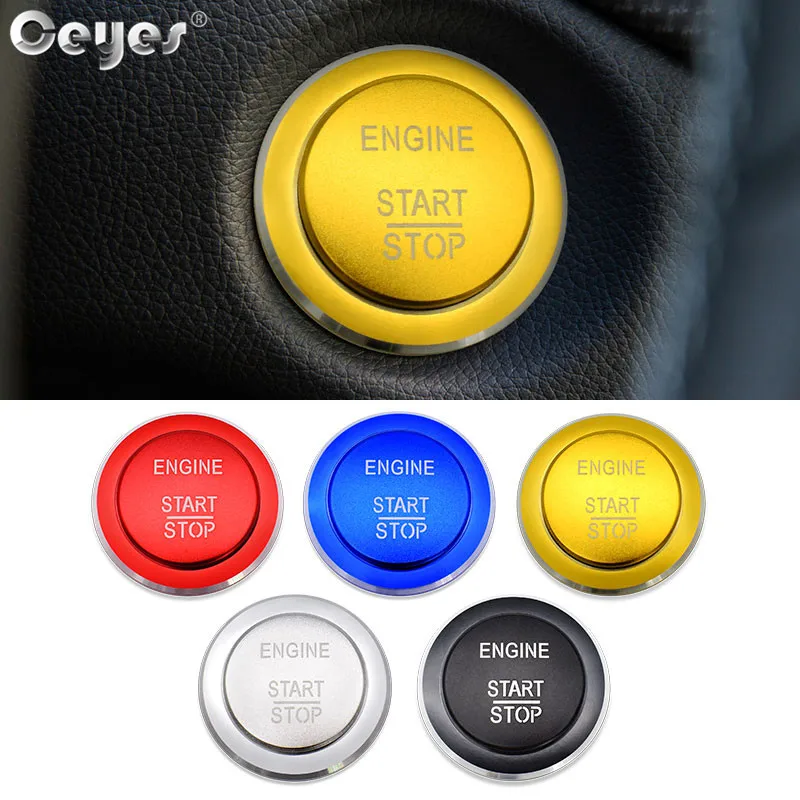 Ceyes Car Styling Engine Start Stop Auto Accessories Ignition Switch Covers Rings Case For Mercedes Benz AMG GLC GLA Class C200L