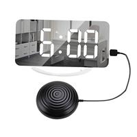 Loud Alarm Clock Phone Charger Vibrating Table Clock for Heavy Sleepers Deaf Snooze USB LED Mirror Alarm Clock Digital Display