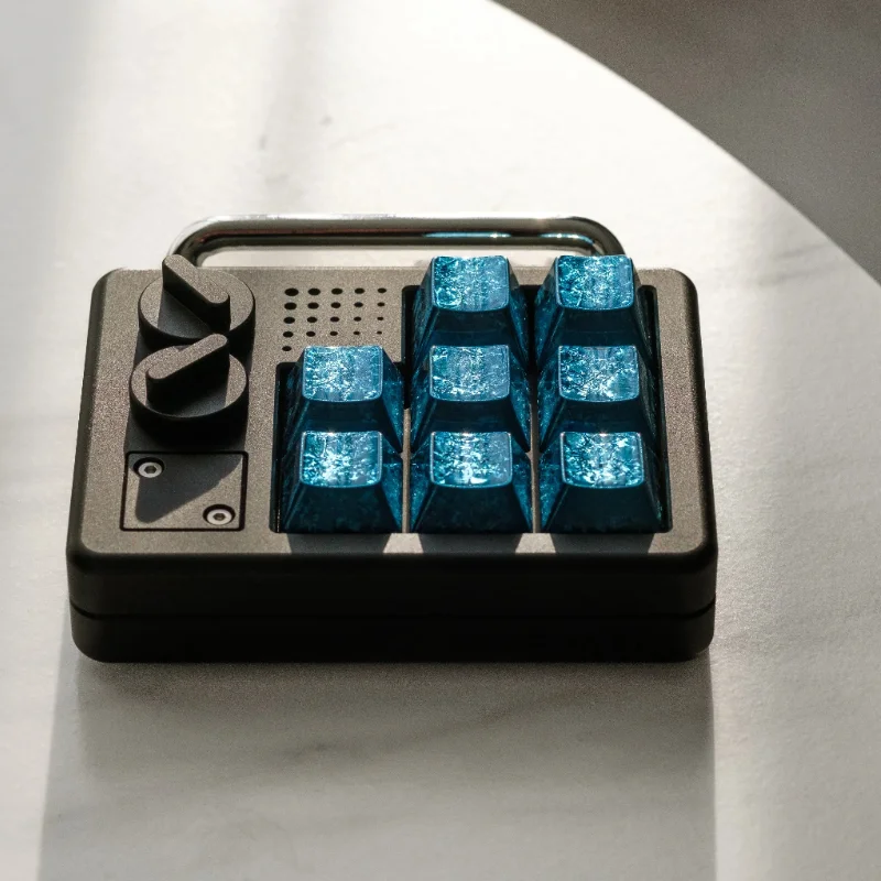 Keycap Kristal Es Asli Profil Ceri PBT Sederhana 1/16 Tombol Keycap Pengrajin Kustom untuk Hadiah Aksesori Keyboard Mekanis