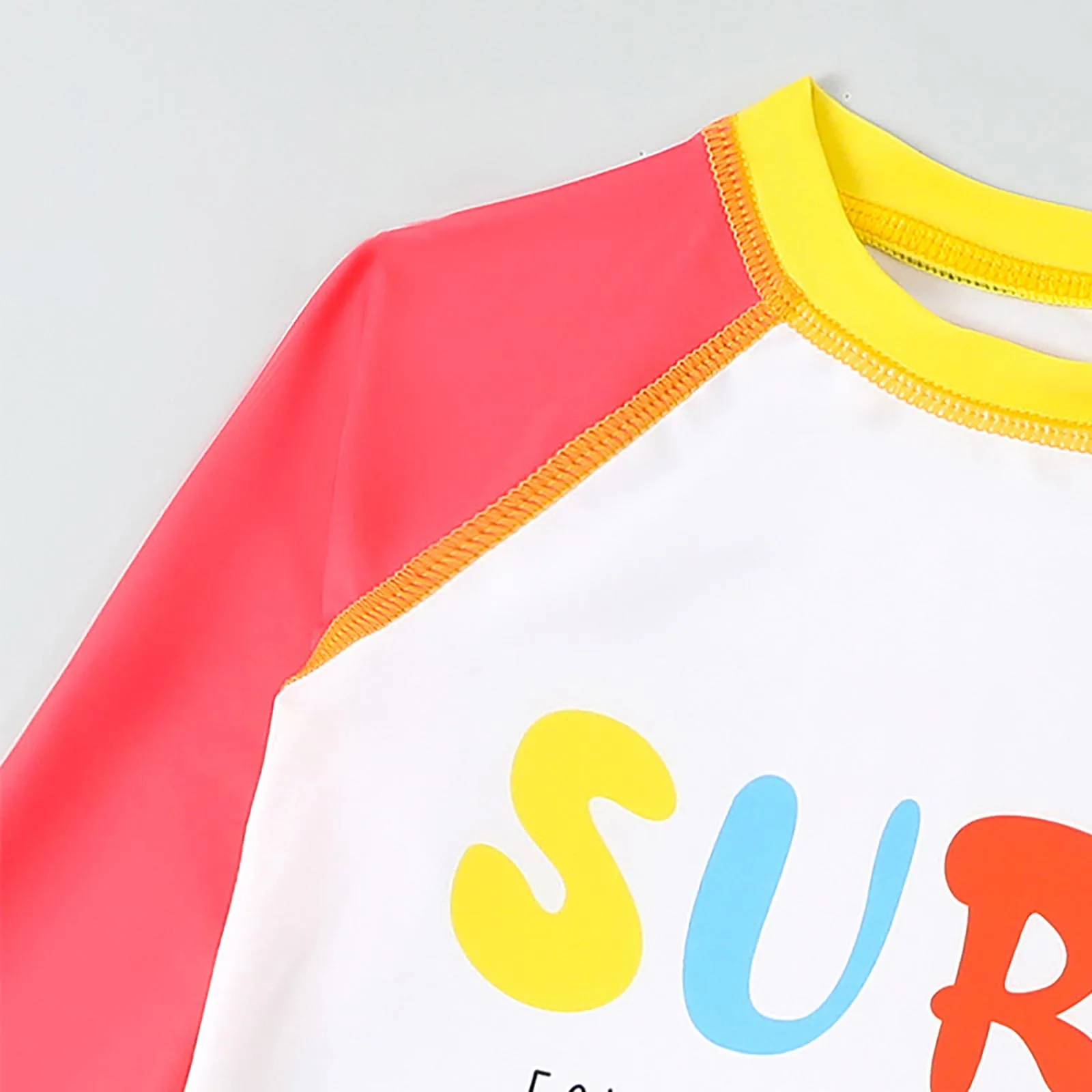 Kids Boys Sun Protection Swimsuit UPF 50+ Rash Guard Long Sleeve Color Block Shirt Tops with Pants Beach Swim Wear for Diving