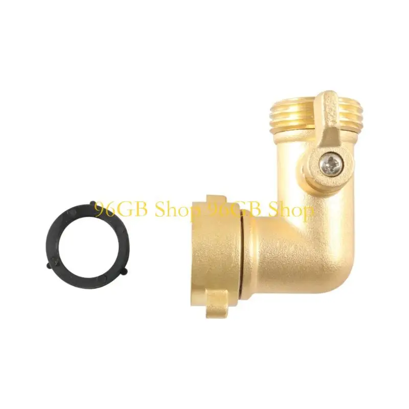 

96GB Campers Water Port Adapter 90 Degree Valves 3/4GHT Ball Valves with Switc