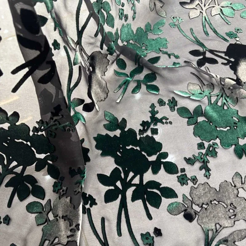 

Silk multicolored velvet brocade and embossed fabric light luxury Chinese-style women's cheongsam