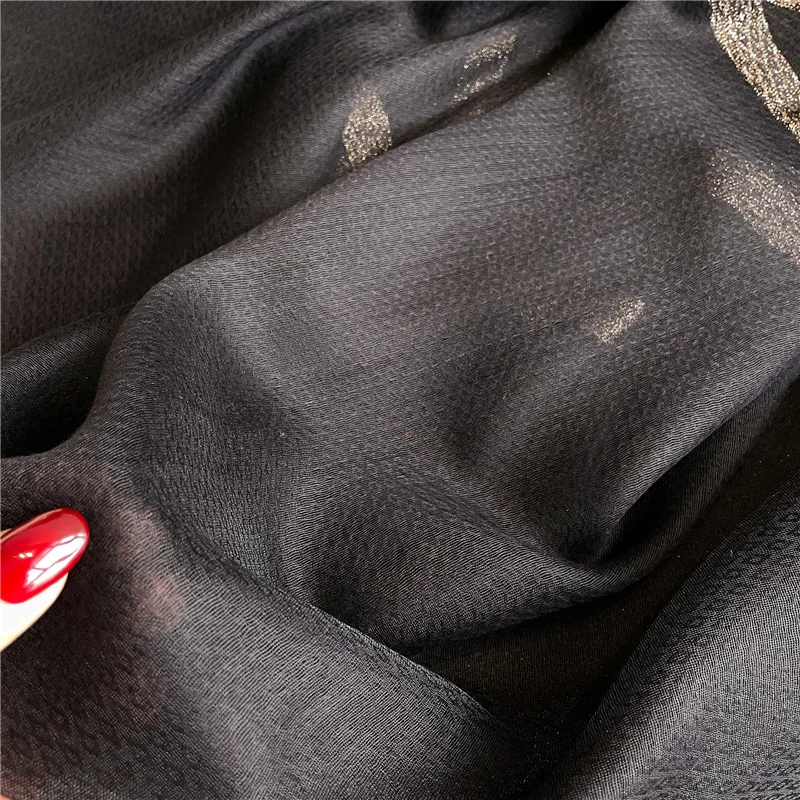 Modischer Luxus Einfarbiger Langer Seidenschal für Damen Weicher Glatter Schal Kopftuch Hijab Outdoor-Schal Langer Umhang Strandtuch – Detail 27