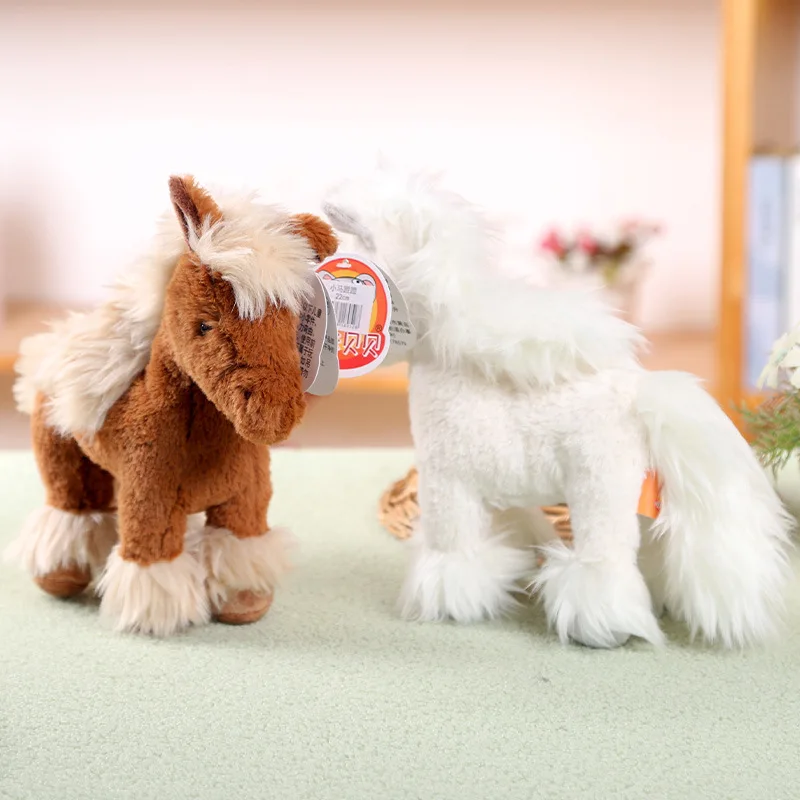 Muñeco de peluche de caballo de la vida Real, Animal relleno de alta calidad, juguete de Pony súper realista, regalo de cumpleaños clásico para niños