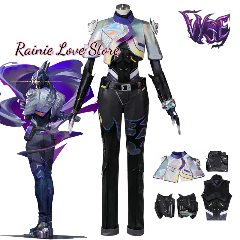 

Game VALORANT Latest Vyse Cosplay Costume Vyse Role Play Uniform Halloween Carnival Party Christmas Outfit Prop