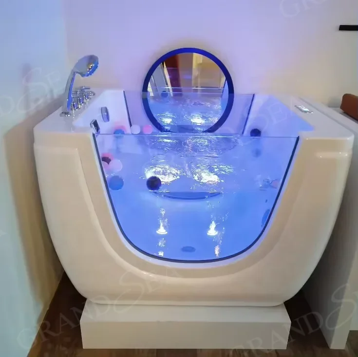 

l Домашняя отдельно стоящая гидротерапия Детская спа-ванна Массажный термостат Ванна для замачивания Акриловая детская ванна