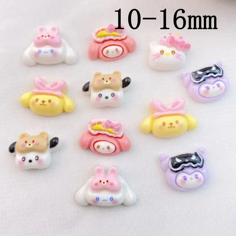 20 Stuks Hars Kleurrijke Mini Cartoon Hat Animal Nail Art Flatback Strass Beeldjes Diy Miniaturen Plakboek Decor Ambachten