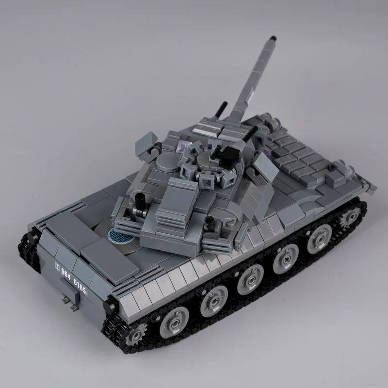 World War II military French AMX-30 main battle Tank MOC Weapon Carrier Tracked Armored Vehicle Assembled Building Blocks Toys