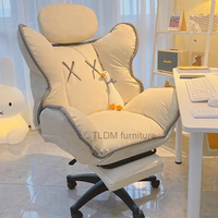 Ergonomic Footrest Office Chair Cozy Fashionable and Soft Lift Swivel Chair with Wheels Sillas De Oficina Furniture
