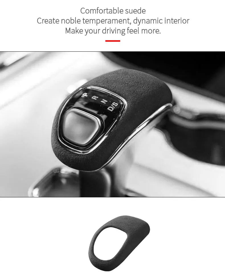 Für Jeep Grand Cherokee SRT 2014–2015, hergestellt aus Alcantara, Schaltknauf-Abdeckung, Kofferraum, kratzfest, Auto-Innenraum-Tuning-Zubehör – Detail 6
