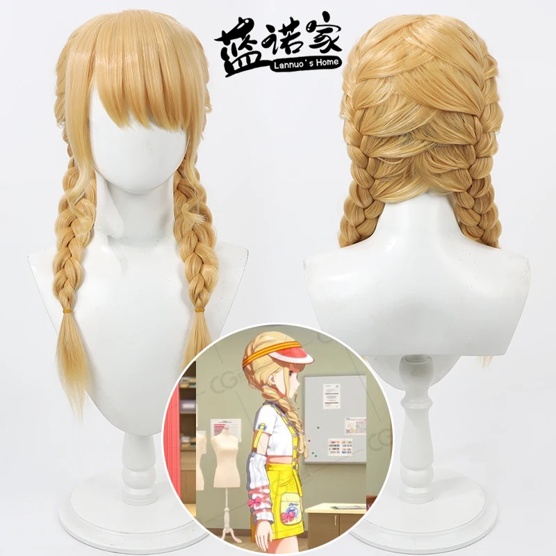 perruque-de-cosplay-synthetique-tressee-doree-the-idolm-@-ster-fujita-kotone-cheveux-resistants-a-la-chaleur-jeu-de-role-pour-fete-d'halloween