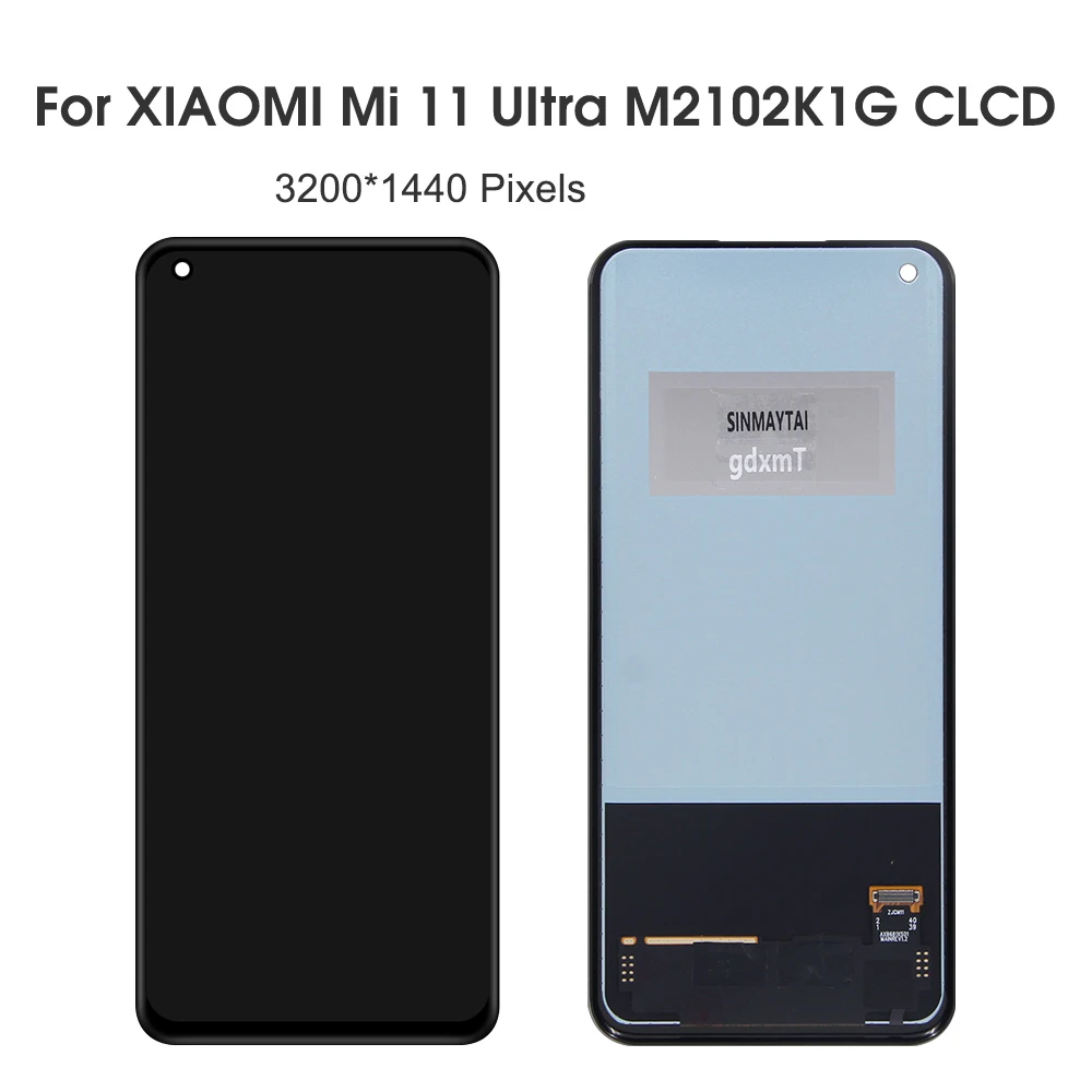 For Xiaomi Mi 11 Ultra Tested M2102K1G M2102K1C Mi11 Ultra LCD Display Touch Screen Digitizer Assembly Replacement