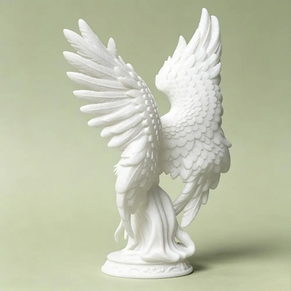 Bücherregal-Deko 3D-Gedruckte Engel-Figur Exquisite Betende Schutzengel-Statue Moderne Flügel-Skulptur aus Kunststoff Geschenk