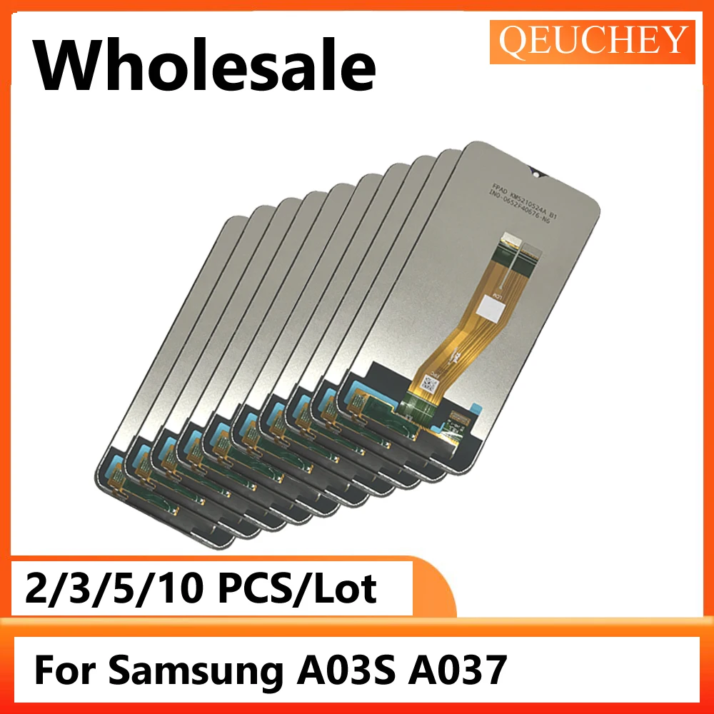 2/3/5/10 Piece/Lot For Samsung A03s A037 A037F A037M A037FD LCD Display Touch Screen Digitizer Assembly No / With Frame