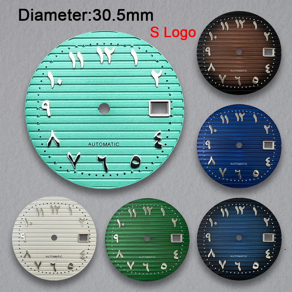 NH35 Dial 30.5mm quadrante arabo Nautilus Dial S Dial No Luminous NH35 Movement NH36 Watch Nautilus per custodie per orologi da 41mm