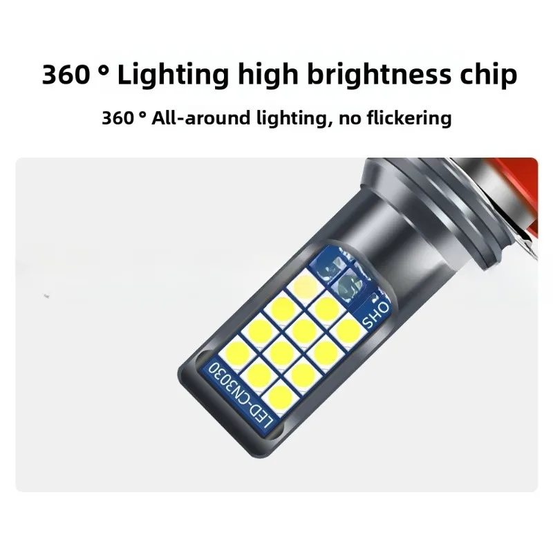 مصابيح الضباب LED للسيارة الجديدة: 24-SMD H11/H8، 9006/9005، H4، H7، Psx24W مصابيح الضباب فائقة السطوع