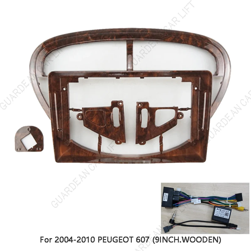 

9 Inch Car Radio Fascias Android Stereo Player 2 Din Head Unit Panel Dash Frame For 2004-2010 PEUGEOT 607
