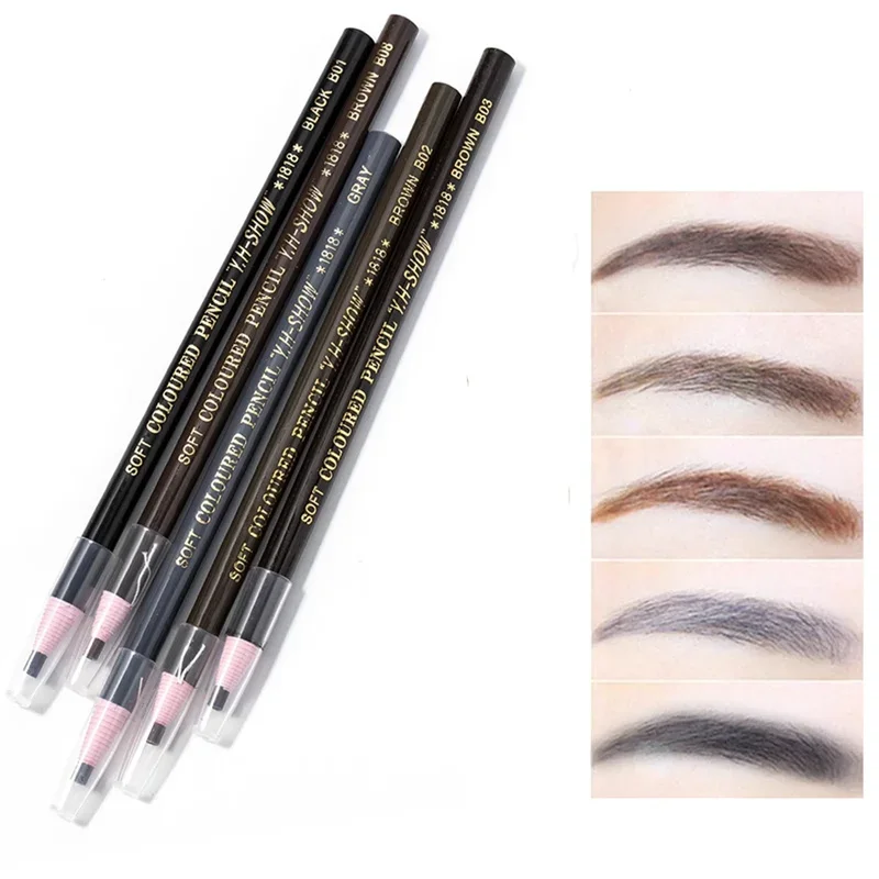 1 Chiếc Bút Chì Kẻ Lông Mày Trang Điểm Chân Mày Áo Lót Chống Thấm Nước Longlasting Làm Đẹp Eye Brow Bút Đựng Mỹ Phẩm Nghệ Thuật Dụng Cụ Trang Điểm Đỏ Nâu