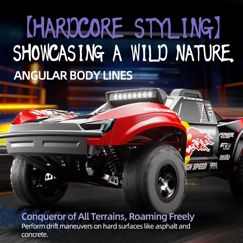 JJRC-C8826 X Flash 1:10 4WD RC Auto Grote Borstelloze Simulatie Afstandsbediening Hoge Snelheid Korte Vrachtwagen Off Road Voertuig Model Gift