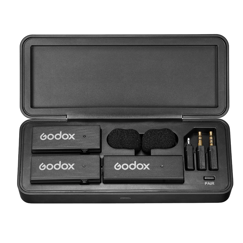 Godox – Mini système de Microphone sans fil MoveLink 2.4GHz, avec câble USB type-c ou Lightning, pour téléphone, appareil photo DSLR, Smartphone