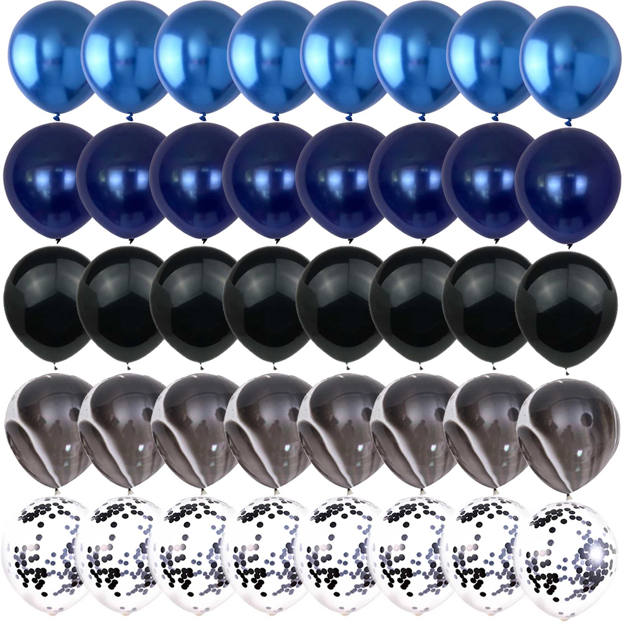 40ocs Nacht blau schwarz blau Luftballons Geschlecht offenbaren Hochzeit Valentinstag Baby party Geburtstag Globos Party Dekorationen