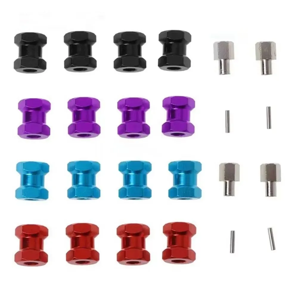 Hex wheel hubs for Axial scx10 D90 90046 Tamiya MST 1/10 RC Car Crawler, 15mm, 20mm, 25mm thick extension parts, 4 pcs.
