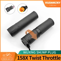 Ebike Twist Throttle WUXING 158X mango derecho acelerador bicicleta eléctrica Scooter para 24V 36V 48V 60V 72V piezas de conversión de bicicleta eléctrica