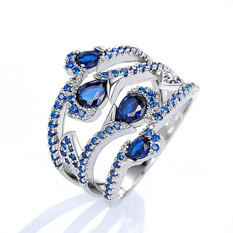 2026 New High-end Retro Leaf Flower Ring Design From Europe and America, Personalized and Trendy Jewelry for Attending Banquets