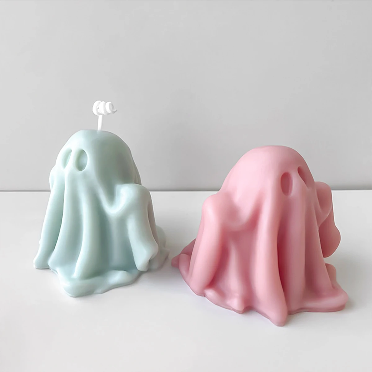 Halloween Cute Ghost Candle Silicone Molds New 2023 DIY Resin Concrete Plaster Soap Mould Party Festive Ornaments Home Decor