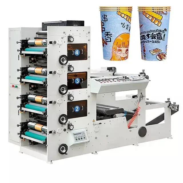Label Flexographic Printing Machine Flexo Printer With 4 Colors